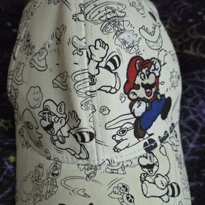 Mario Graphic Cap - Red and Cream